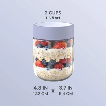 Bentgo Leak-Proof Glass Food Jars (16 fl oz Jars)