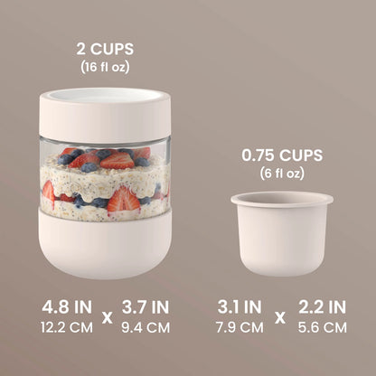Bentgo Leak-Proof Glass Food Jars, Boots, & Inner Cup (16 fl oz Jars)