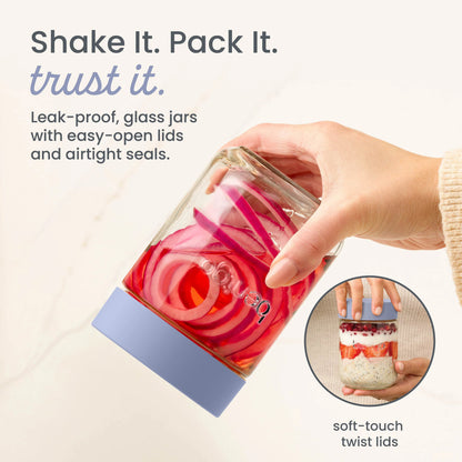 Bentgo Leak-Proof Glass Food Jars (16 fl oz Jars)